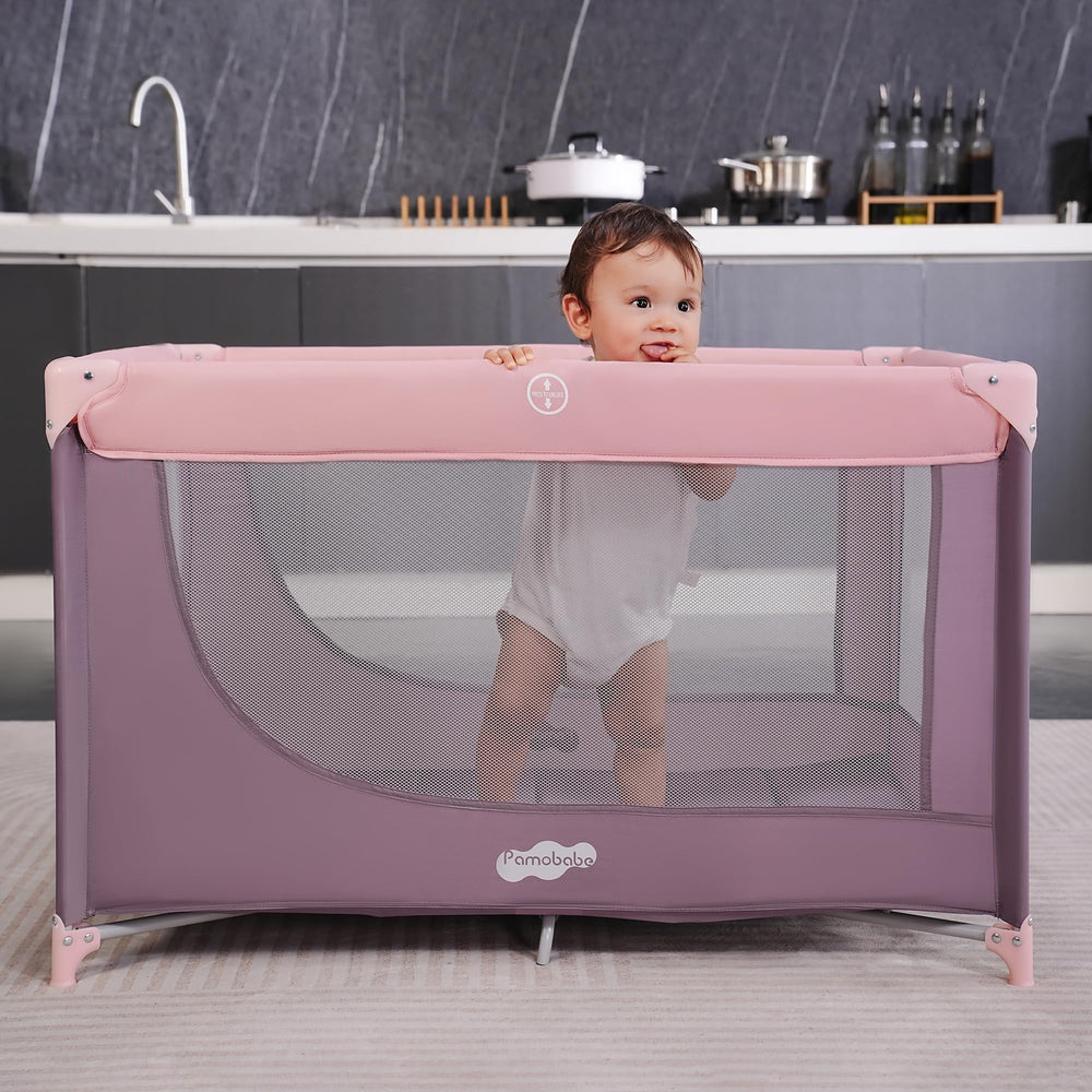 Pamo Babe baby sleep surface with cushioned support.