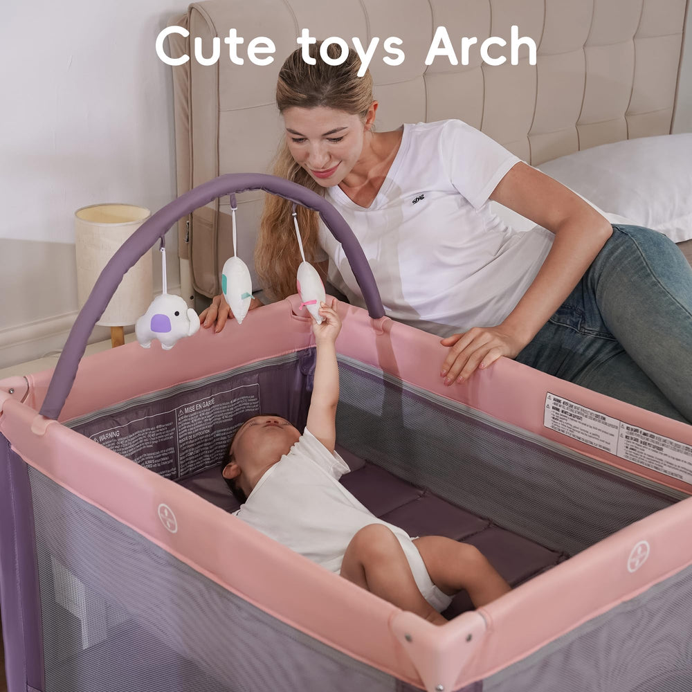 Pamo Babe breathable mesh for visibility and airflow during nap time.