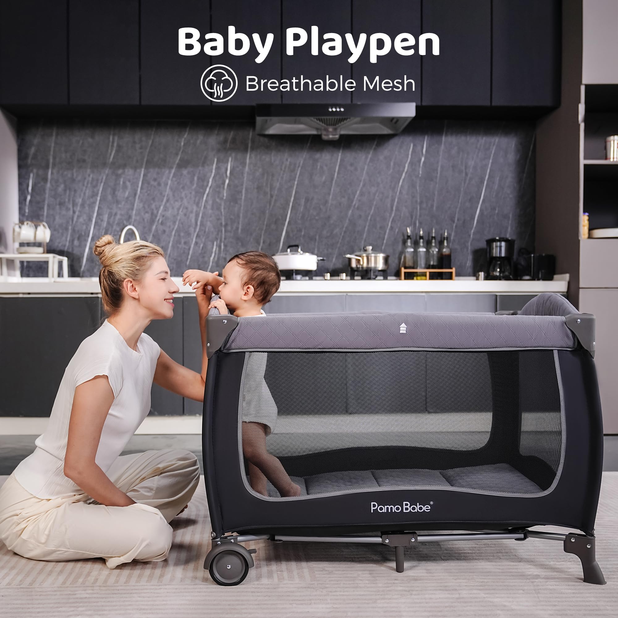 Pamo Babe changing table detachable simplifies diaper changes on the go.