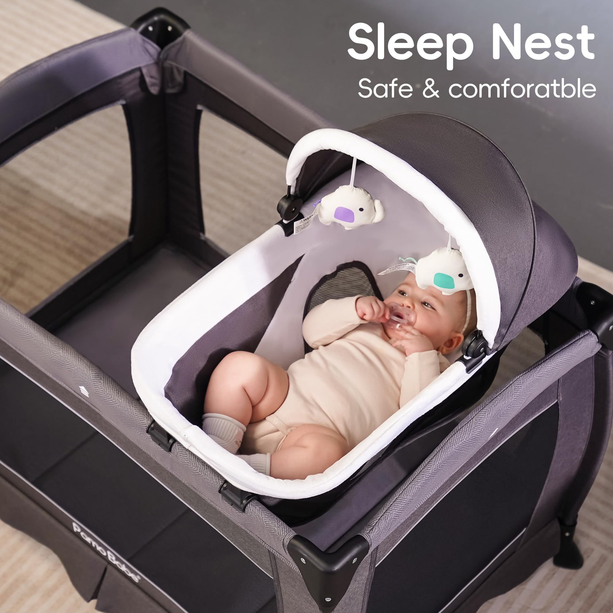 Pamo Babe folded frame fits in a tote bag for travel.