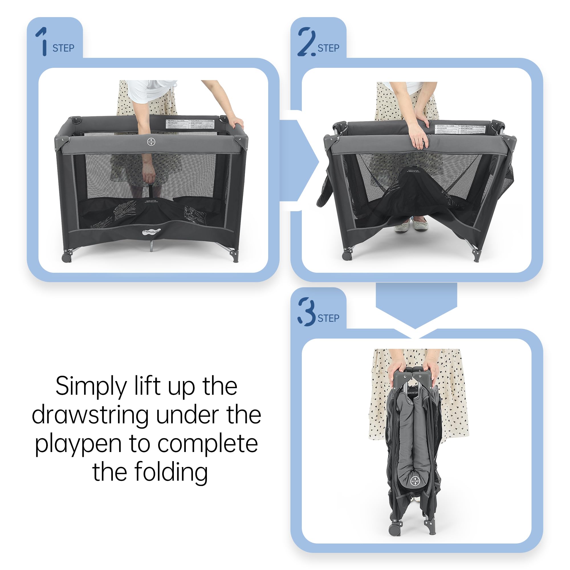 Pamo Babe easy assembly with snapped frame for quick use.