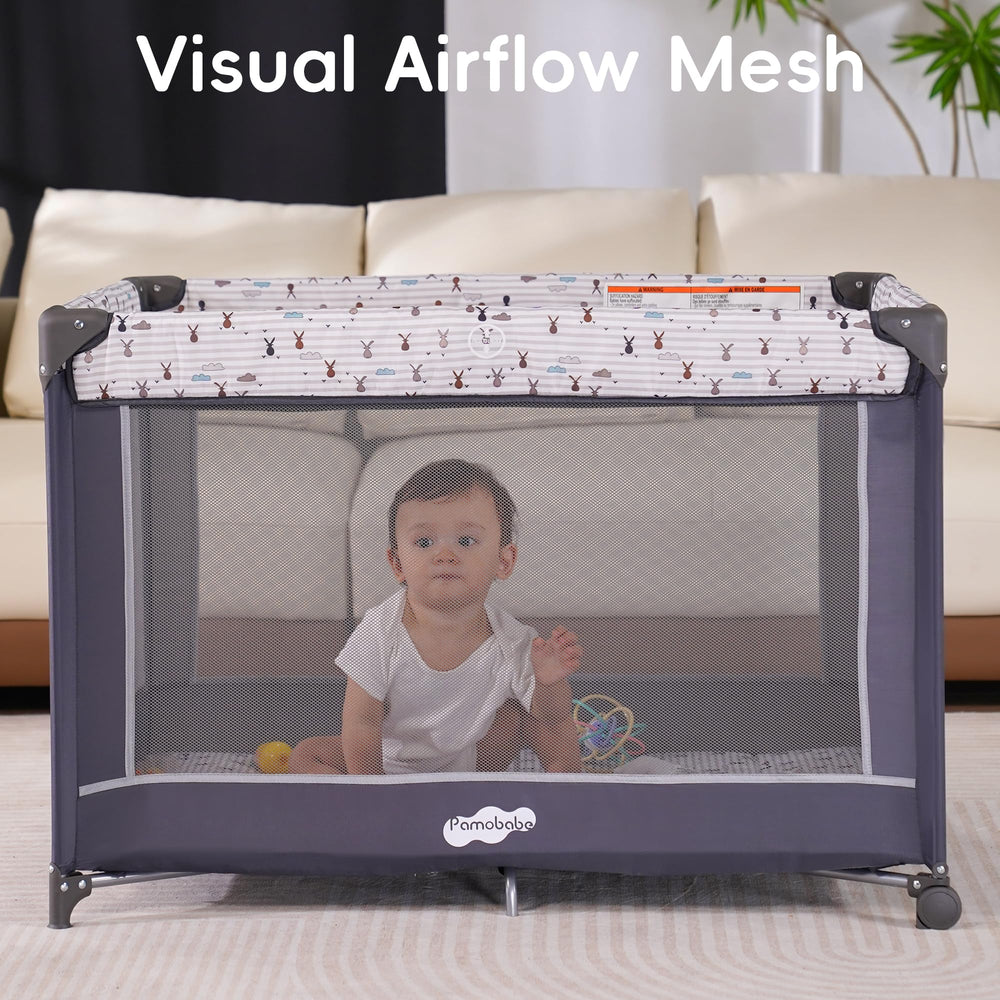 Pamo Babe Pack and Play easy-assembly ensures crib ready in minutes