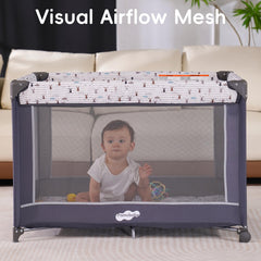 Pamo Babe Pack and Play easy-assembly ensures crib ready in minutes