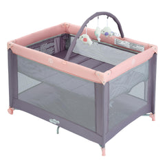 Pamo Babe Pack and Play bassinet folding design for easy travel and storage.