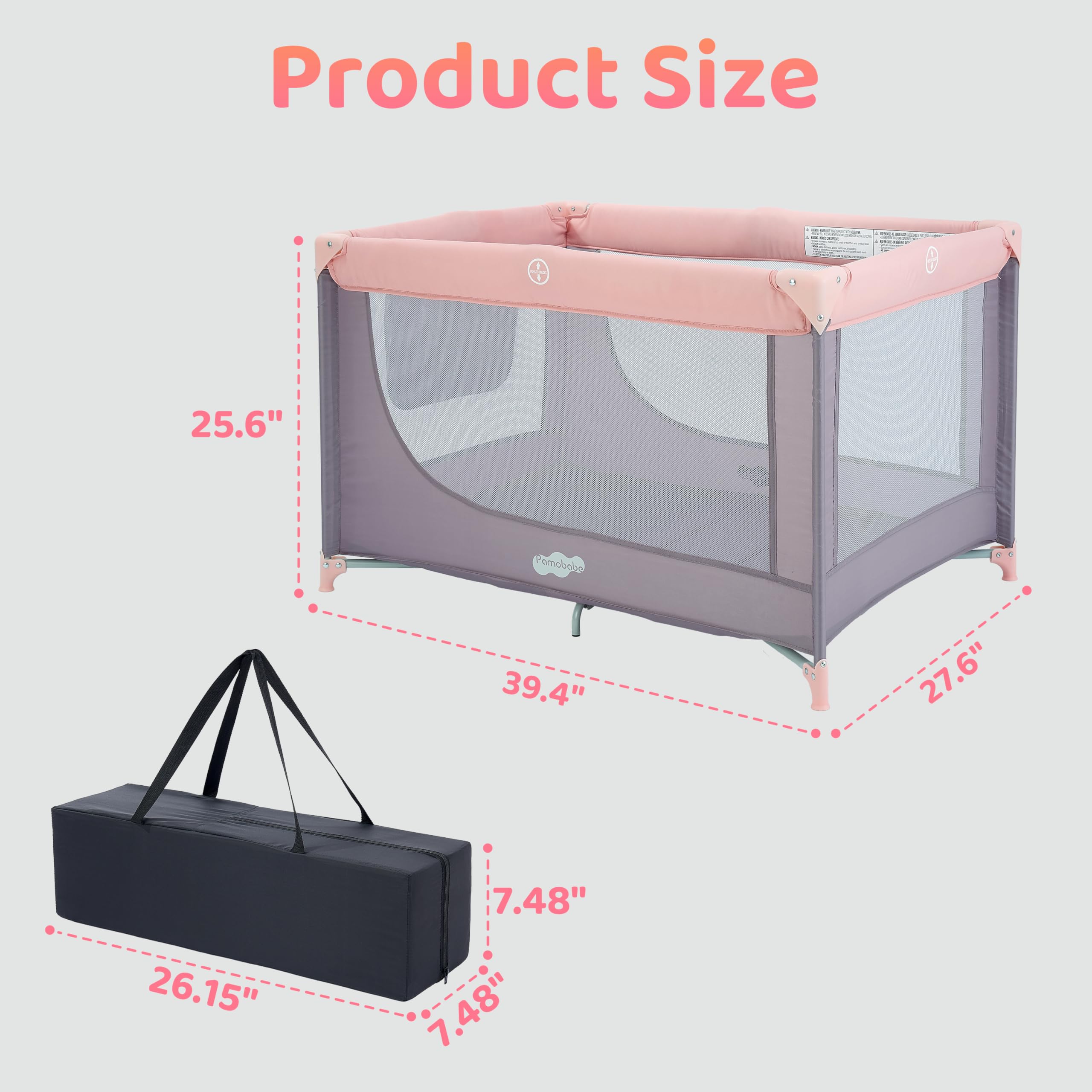 Pamo Babe playard mattress with a soft surface for cozy naps.