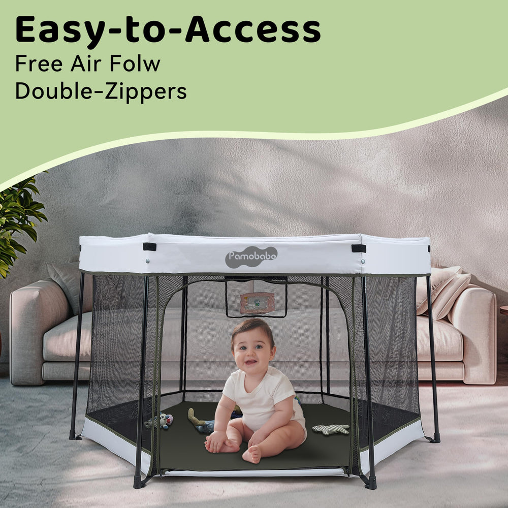 Pamo Babe playpen 54x32 inches offers generous play space