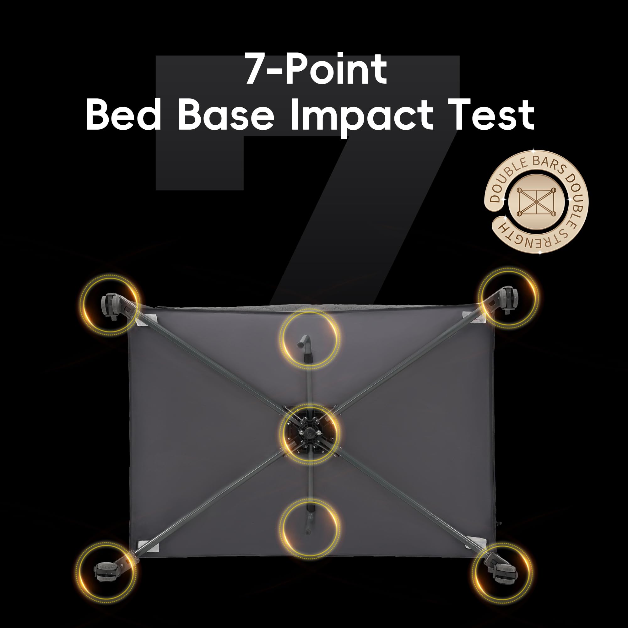 Pamo Babe stable seven-point frame provides solid support during play.