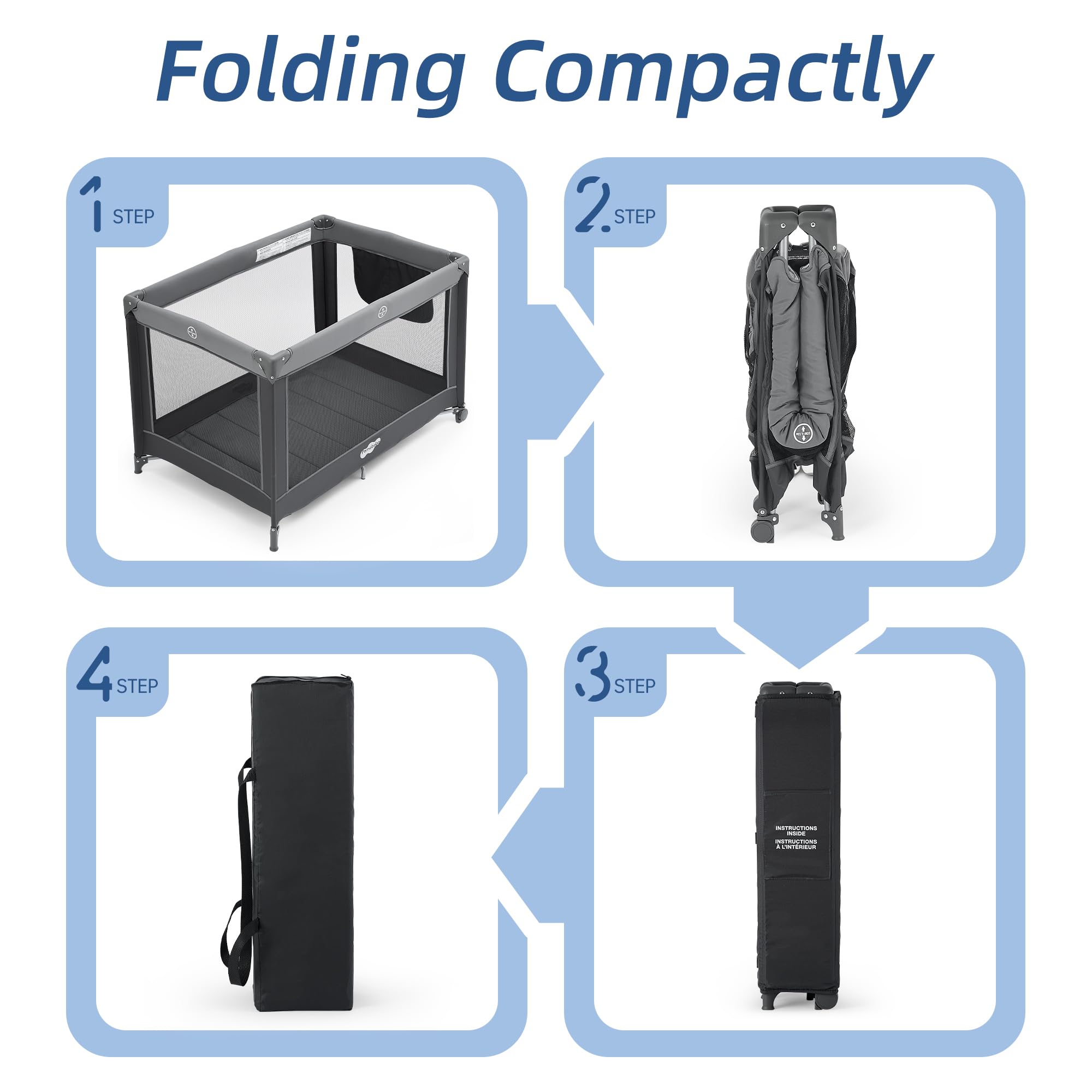 Pamo Babe carry bag highlights convenient transport and neat storage.