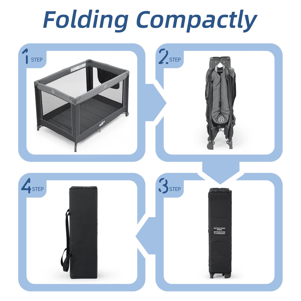 Pamo Babe carry bag highlights convenient transport and neat storage.