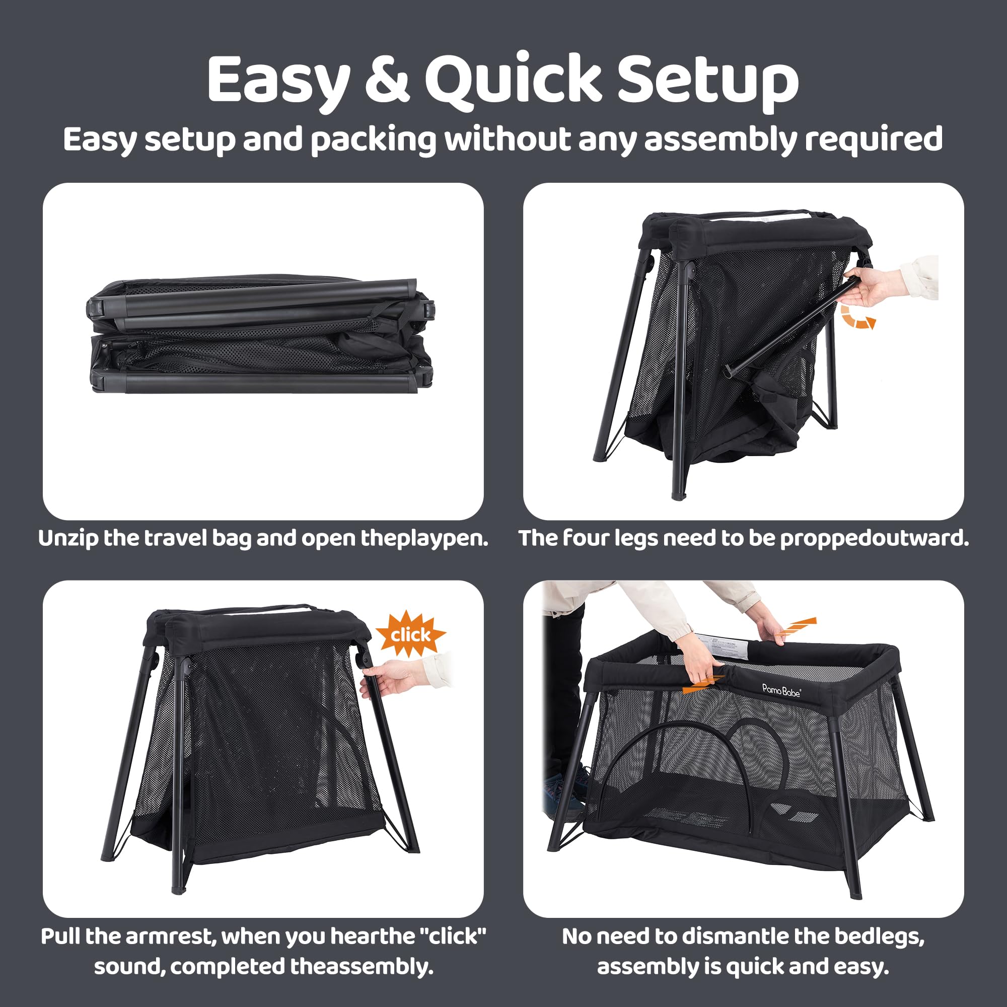 Pamo Babe compact fold design makes packing quick