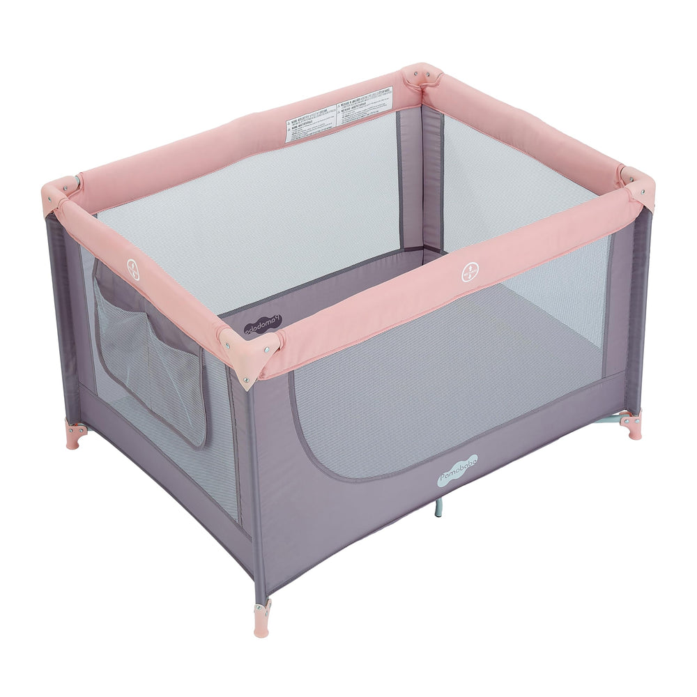Pamo Babe travel-friendly mattress fits most playards.