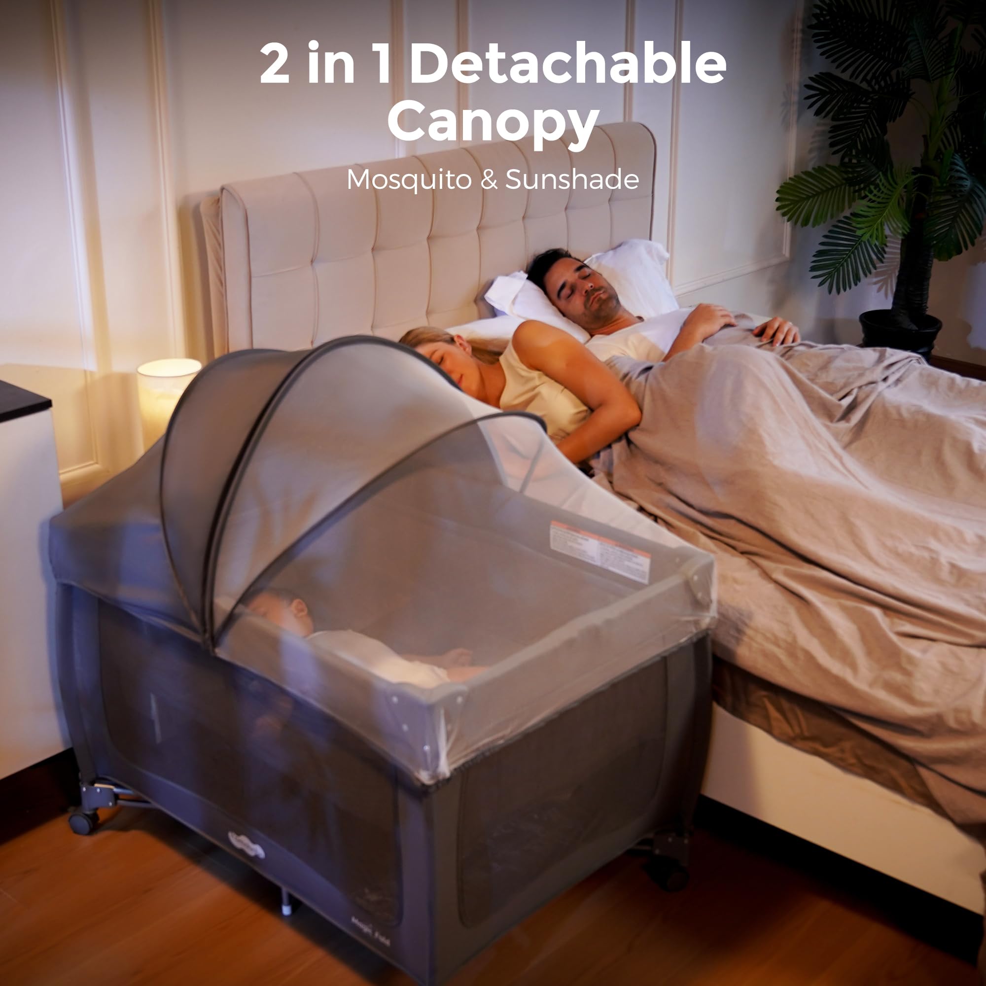 Pamo Babe Pack and Play travel crib emphasizes easy transport for on-the-go families.