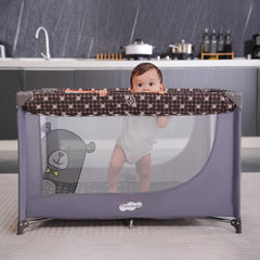 Pamo Babe portable crib playpen: suitable from 0 to 36 months.