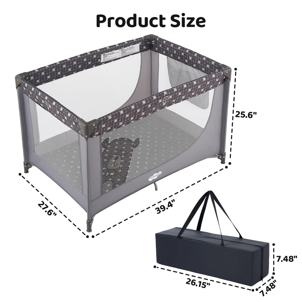 Pamo Babe portable crib playpen: compact folding fits small bags.