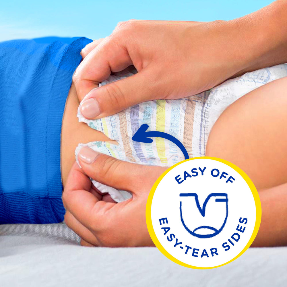 Pampers Splashers Colorful designs add swimwear-like style to protection.