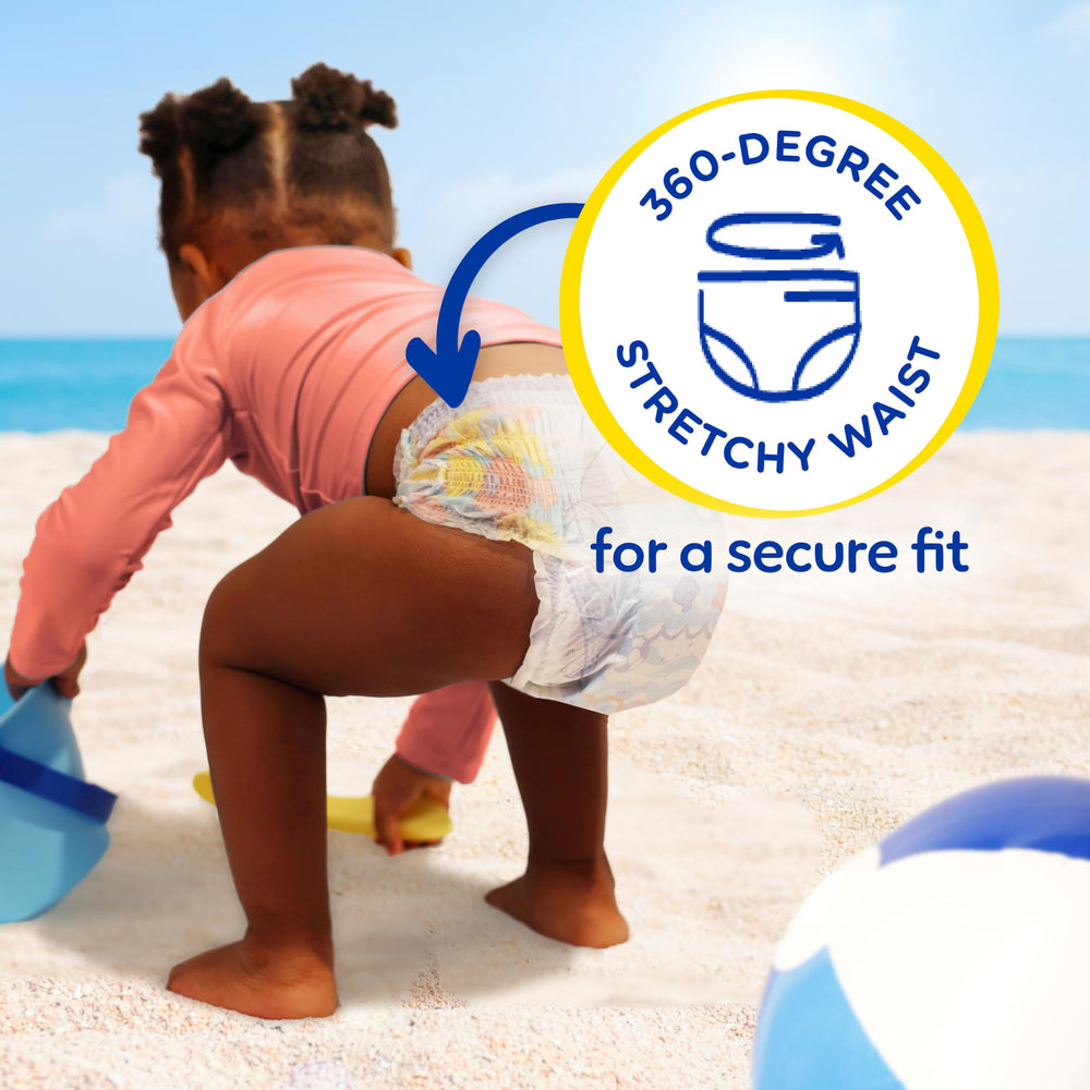 Pampers Splashers Mess Containment helps protect clothes during splash sessions.