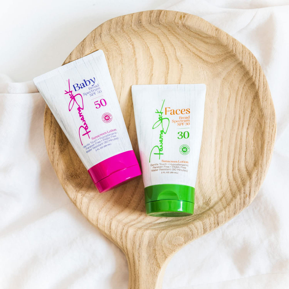Panama Jack Baby Sunscreen pack of two bottles for family outings.