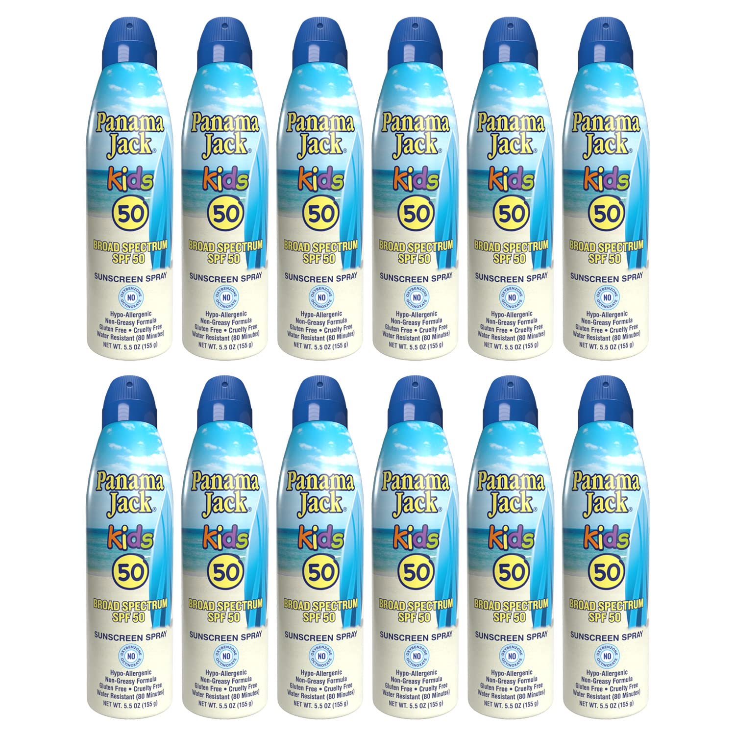 Panama Jack spray achieves non-greasy finish on sun-kissed skin after beach play.