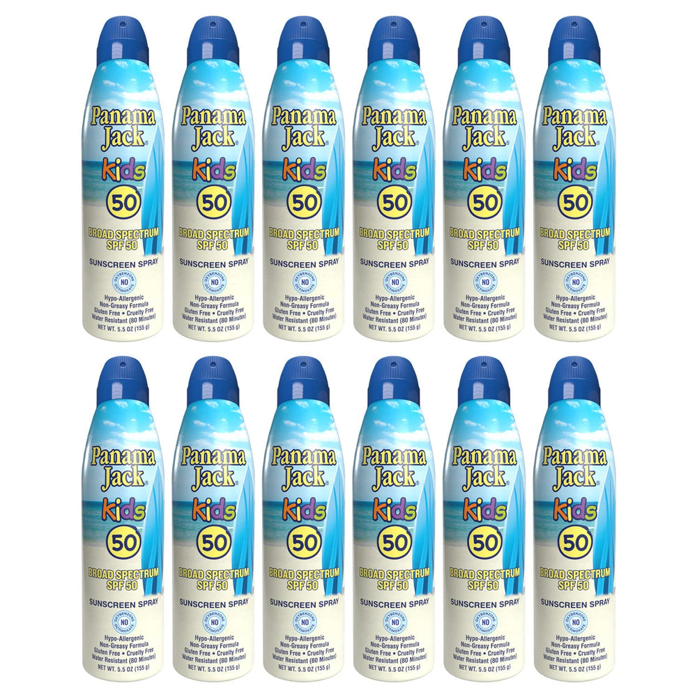Panama Jack spray achieves non-greasy finish on sun-kissed skin after beach play.