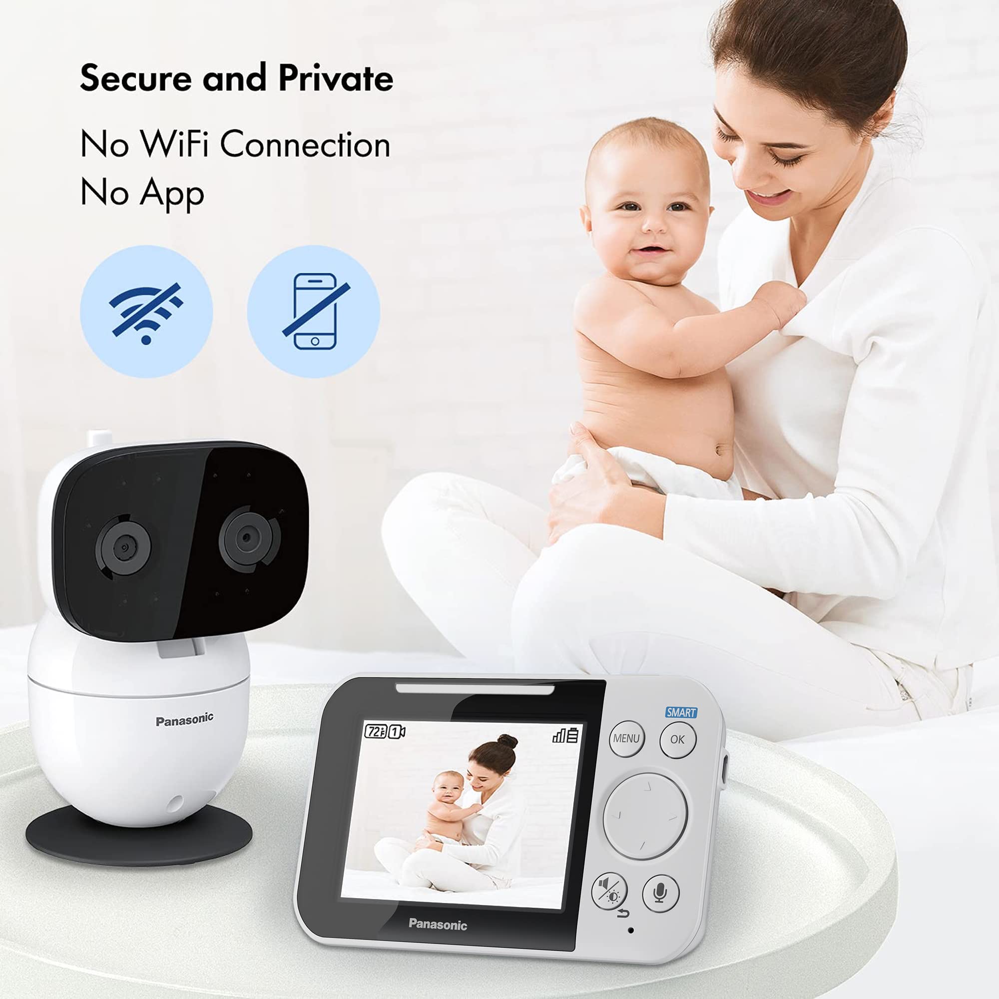 Panasonic KX-HN4001W soothing sounds provide gentle audio to calm.