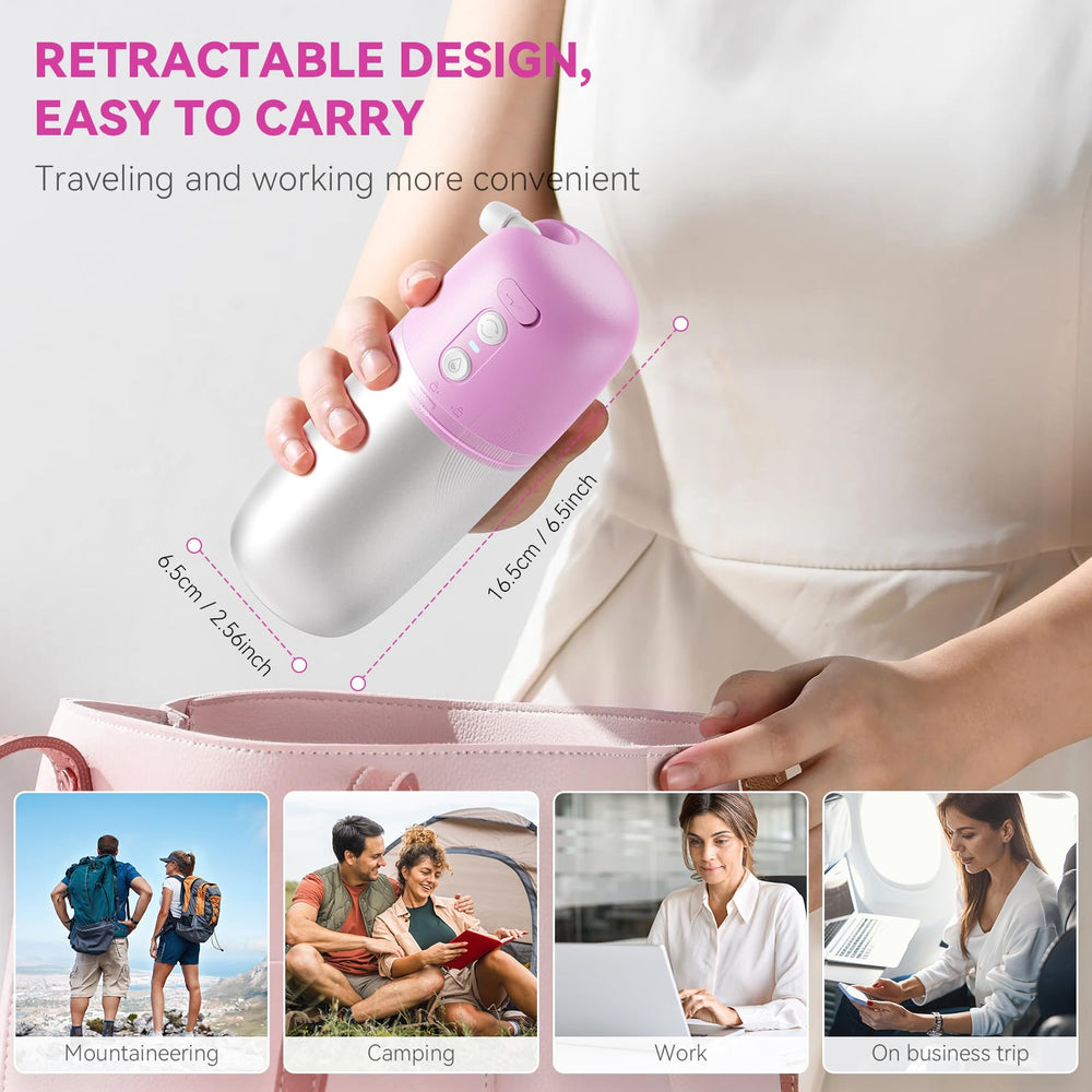 Pancellent storage bag keeps the portable bidet organized while traveling.