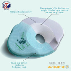 Panda Baby Pillow universal insert shown in a stroller, swing, or bouncer