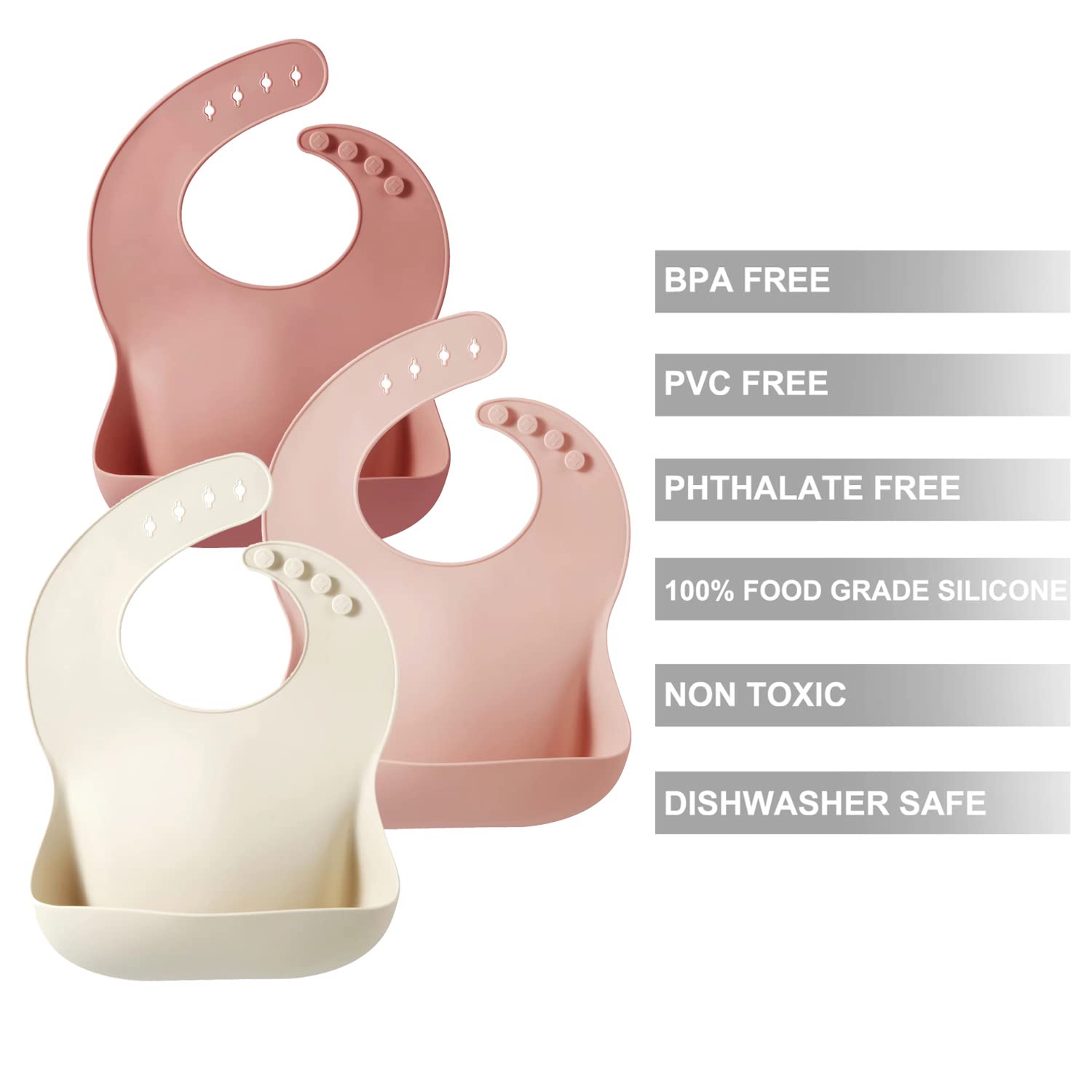 PandaEar silicone bibs roll up compactly for on-the-go feeding.