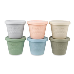 PandaEar 4oz silicone baby food container with lid, ideal for on-the-go portions.