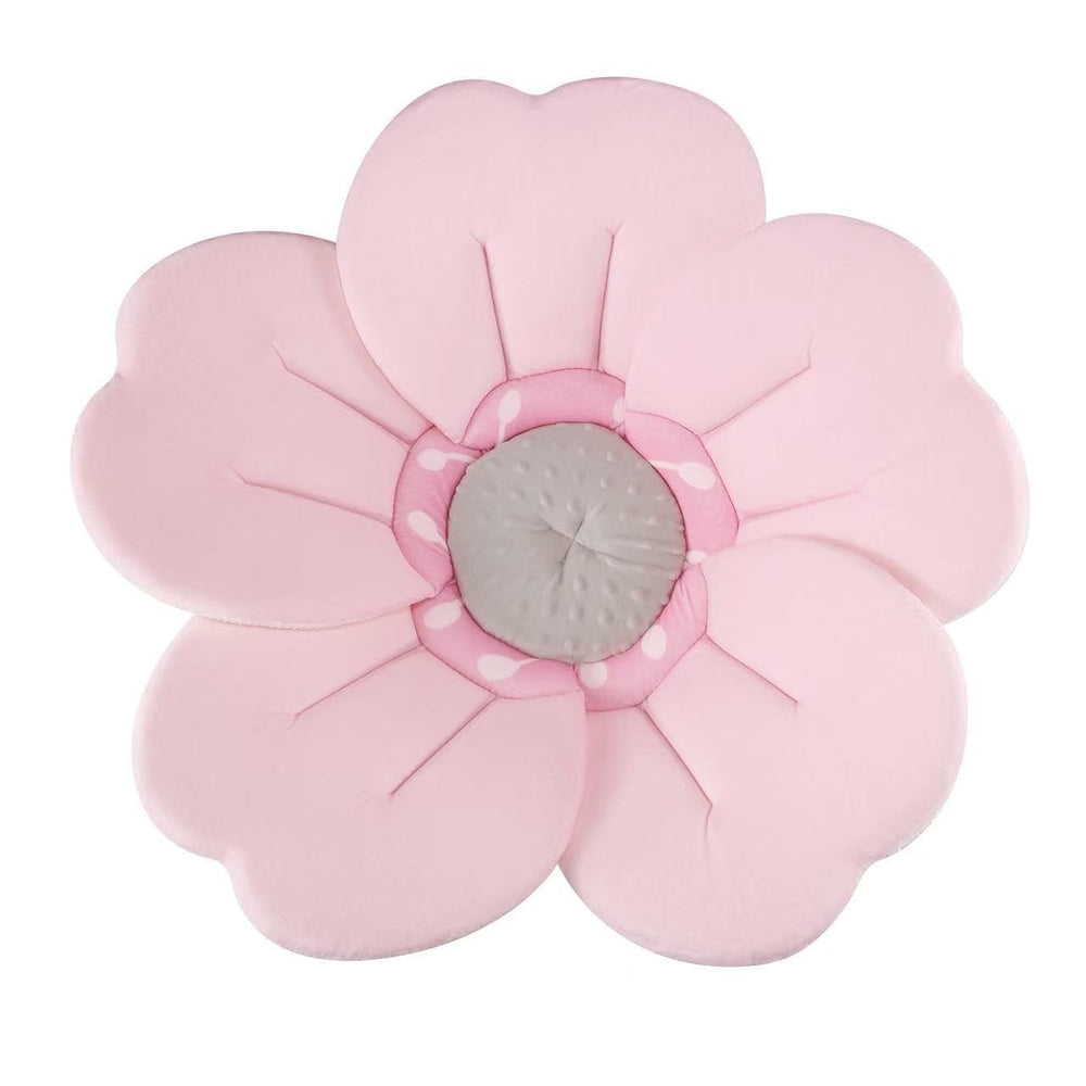 PandaEar baby bath pad with petal soft cradle supports newborns during sink baths