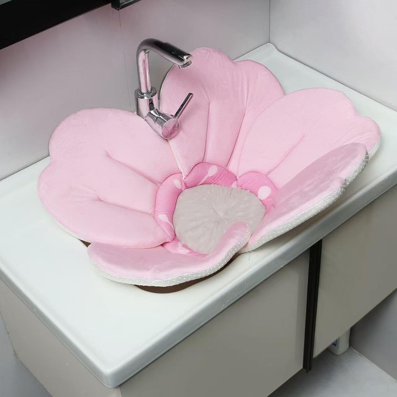PandaEar bath pad is machine washable for quick cleanup after baths