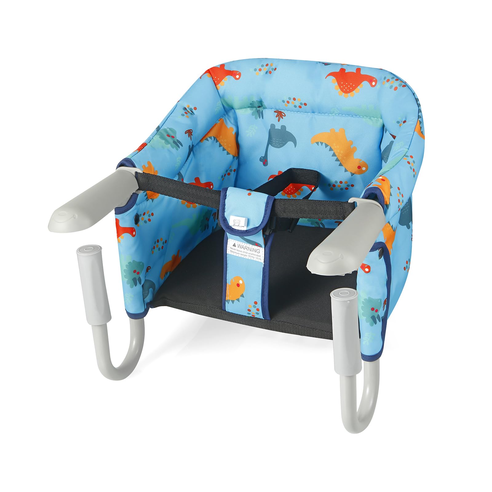 PandaEar clip-on high chair attached to table during a meal for family dining