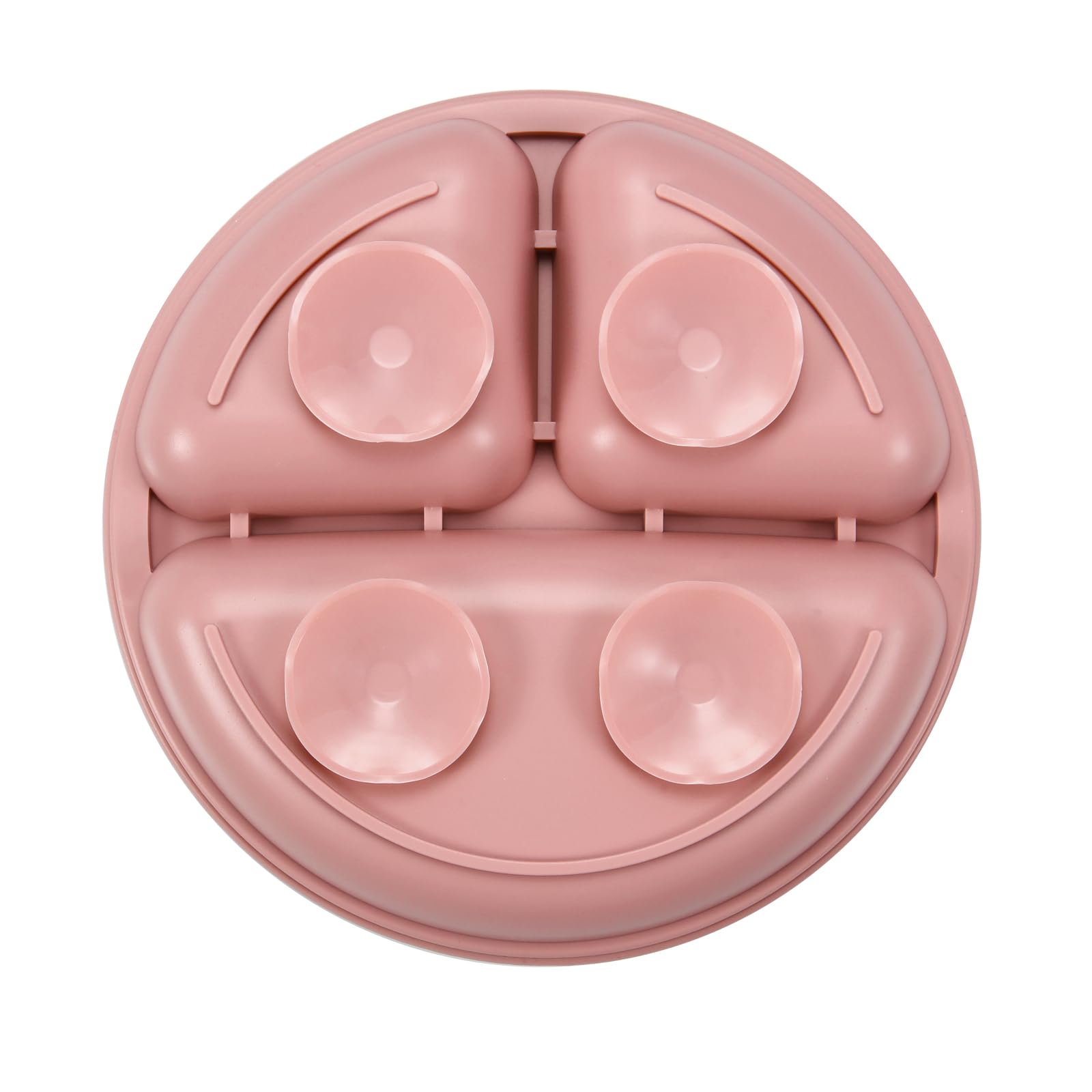 PandaEar colorful toddler plates in pink, linen, and light pink for lively mealtimes.