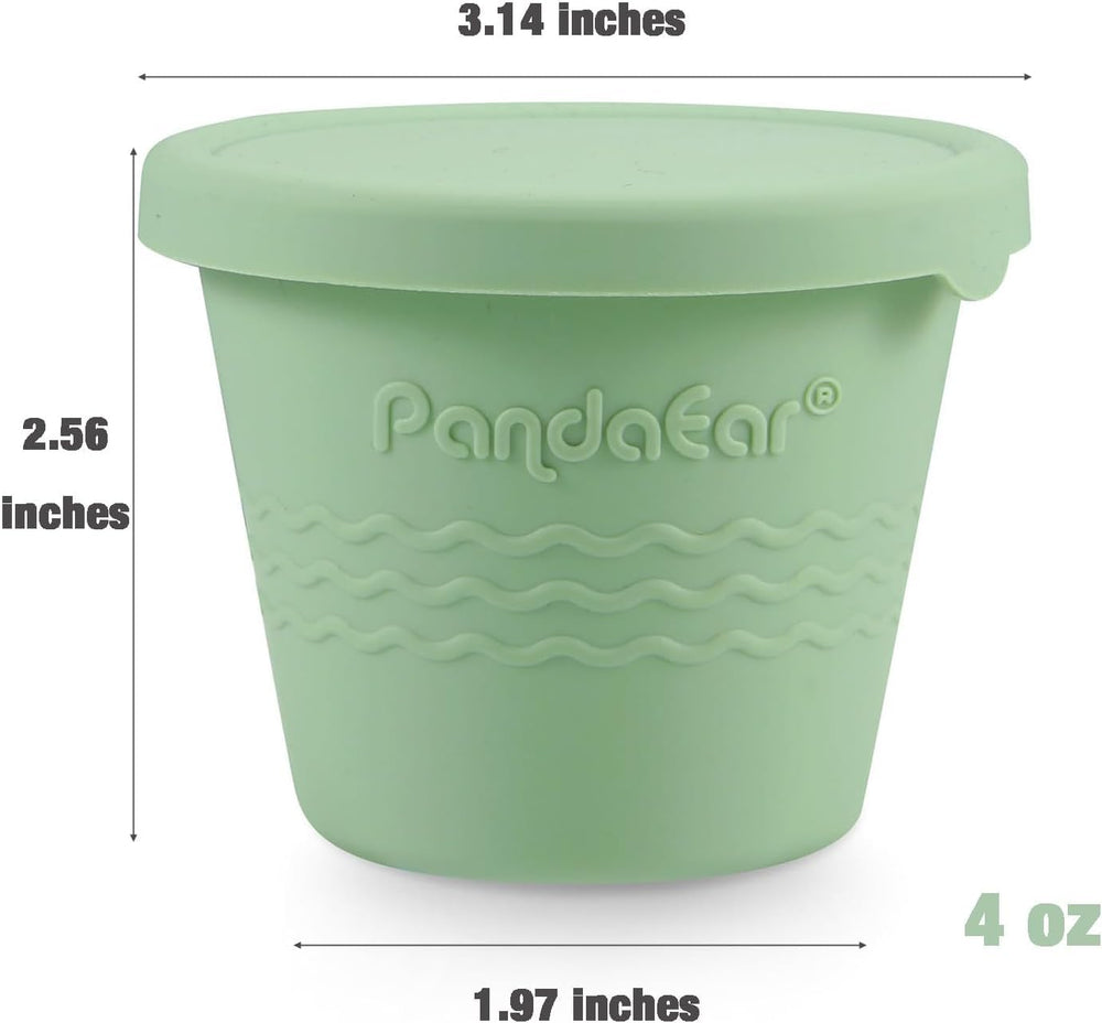 PandaEar freezer-safe storage keeps homemade baby food ready for freezing.
