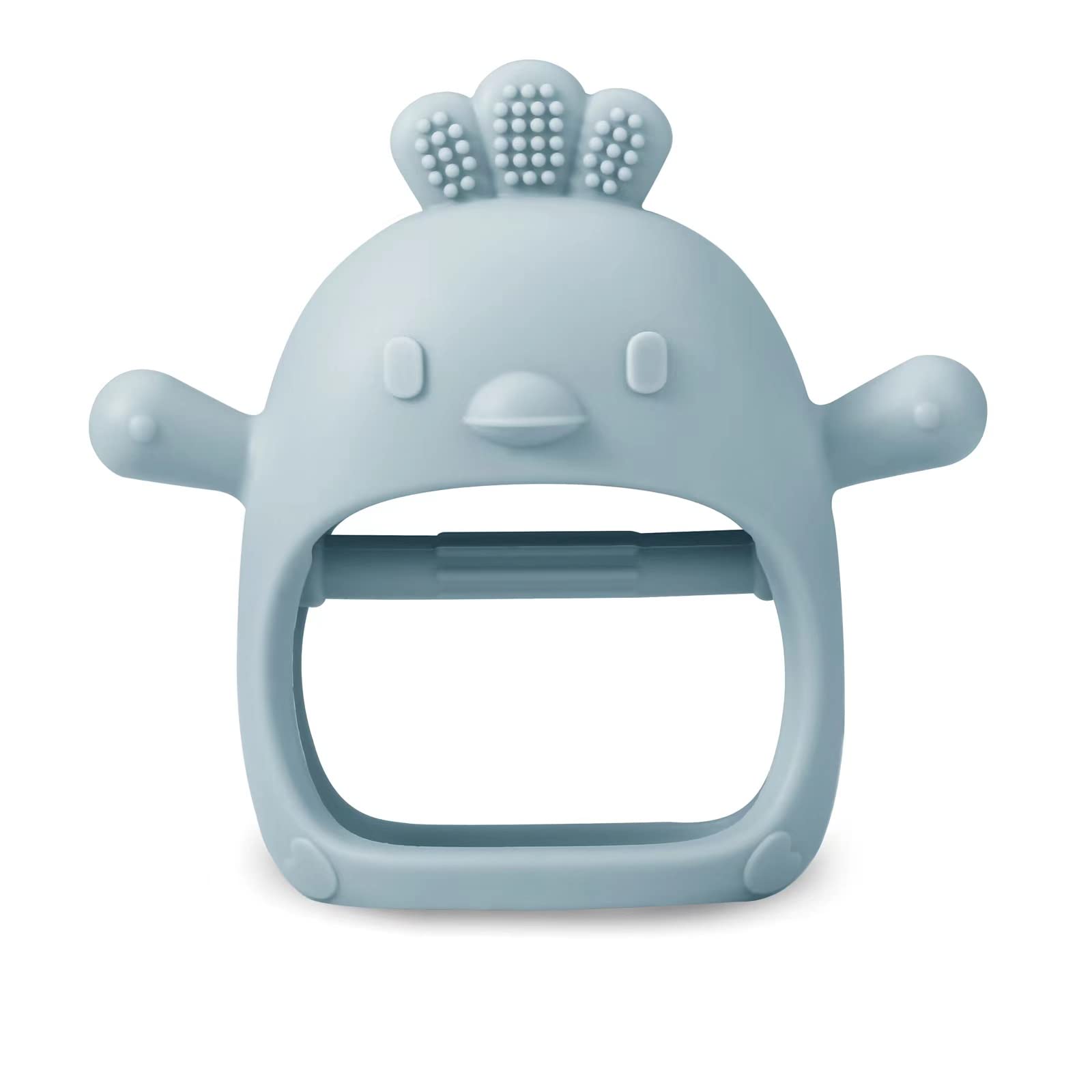 PandaEar teether mitten helps prevent scratches during play.