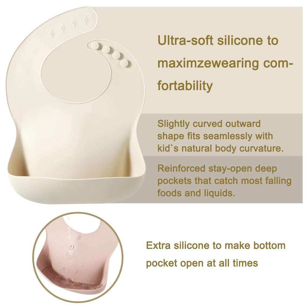 PandaEar silicone bibs are dishwasher safe and stain resistant