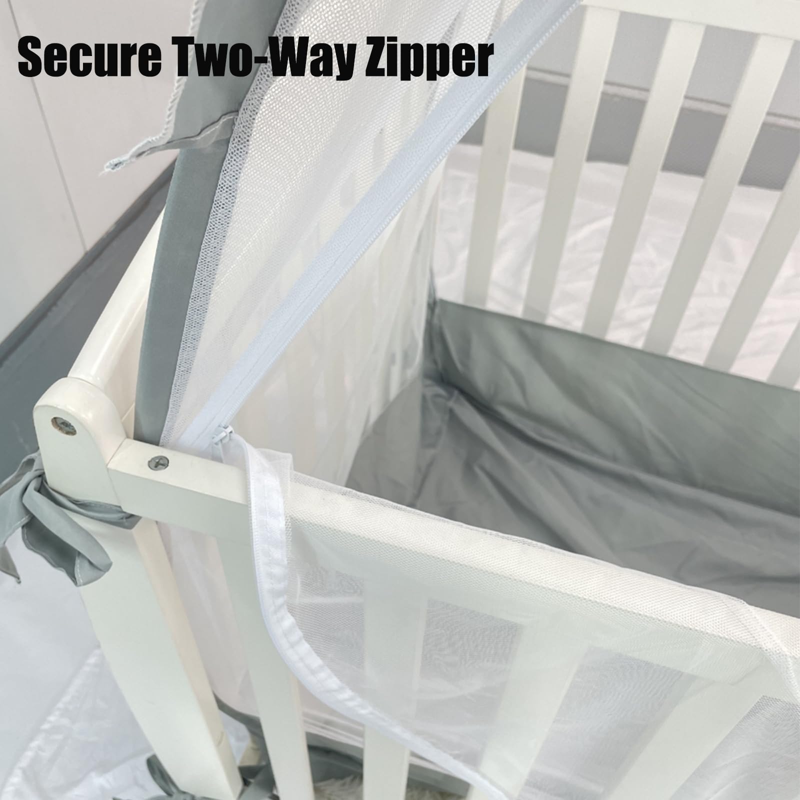 PandaEar canopy fits standard cribs, showing versatile compatibility in nursery.
