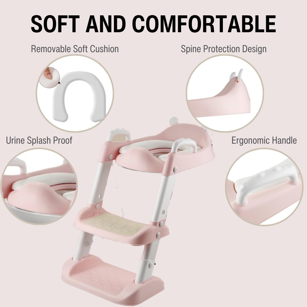PandaEar potty seat folds for compact storage and easy travel.