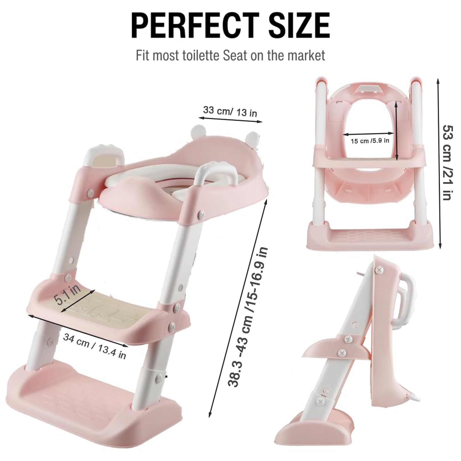 PandaEar gender-neutral design in pink supports shared bathroom routines.
