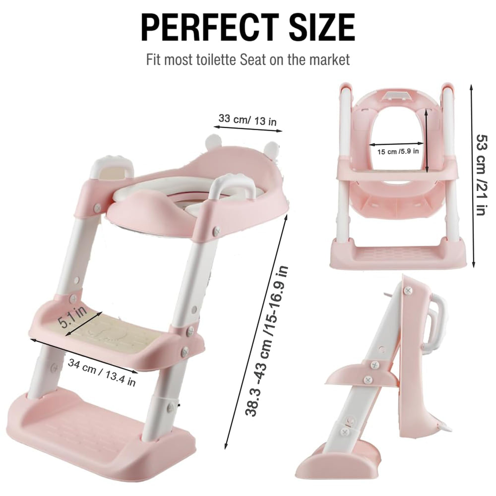 PandaEar gender-neutral design in pink supports shared bathroom routines.