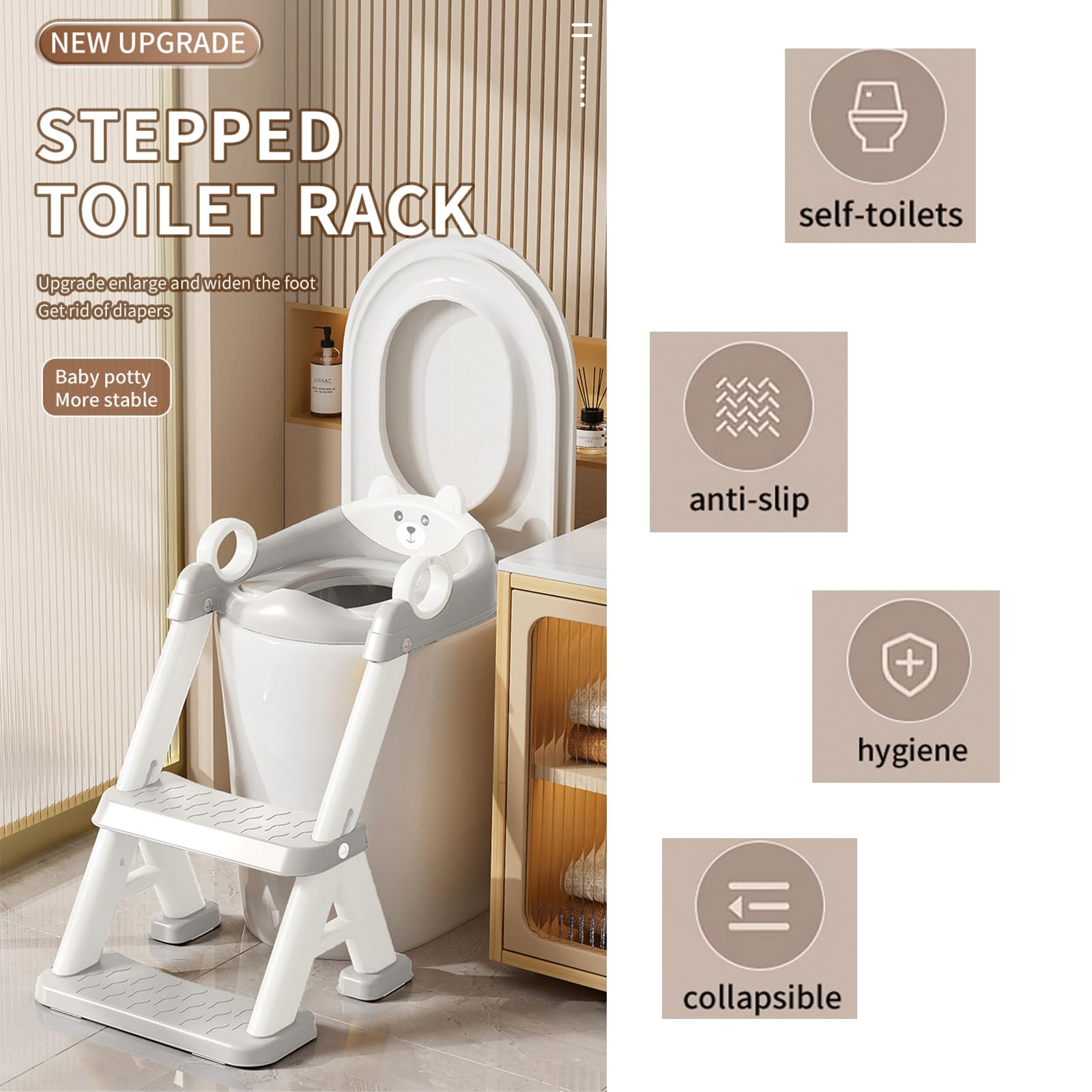 PandaEar waterproof material makes cleaning quick and easy.