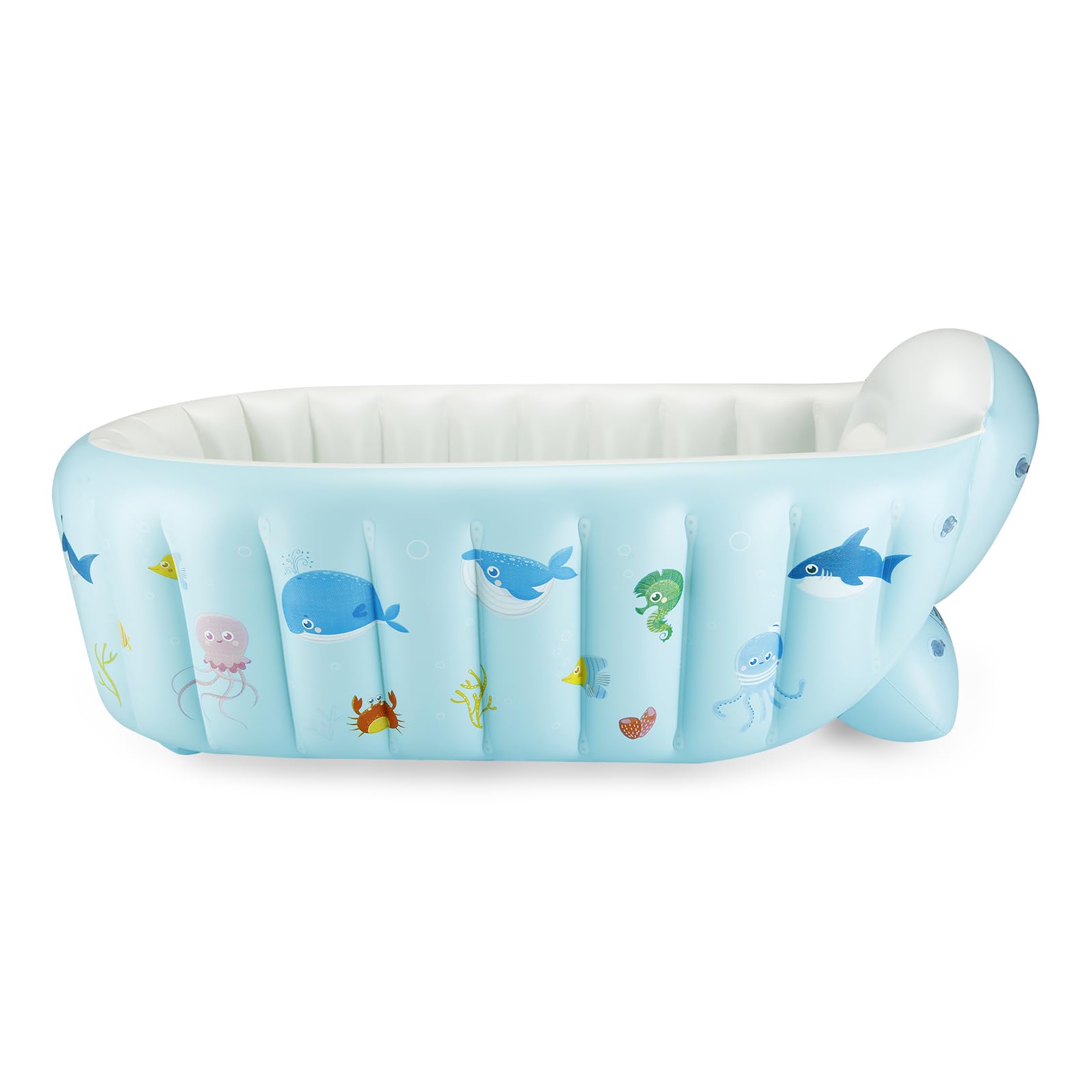 PandaEar non-slip bottom keeps baby stable during bath time.