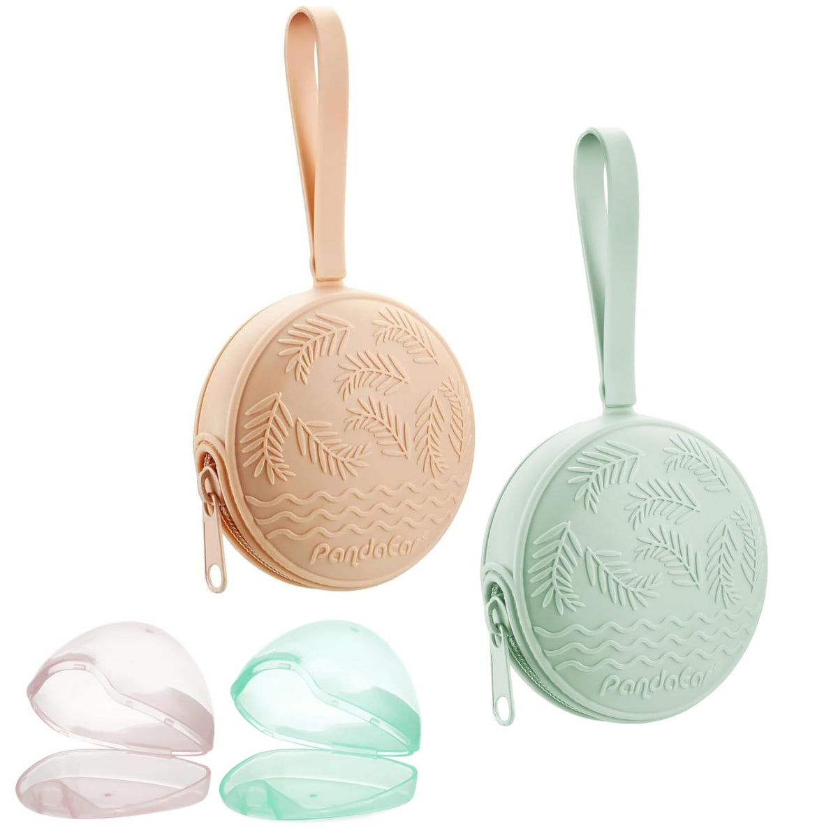 PandaEar silicone pacifier pouch keeps pacifiers clean on the go