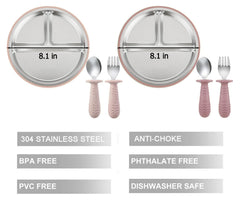 PandaEar spoons and forks set with kid-friendly grips for easy handling