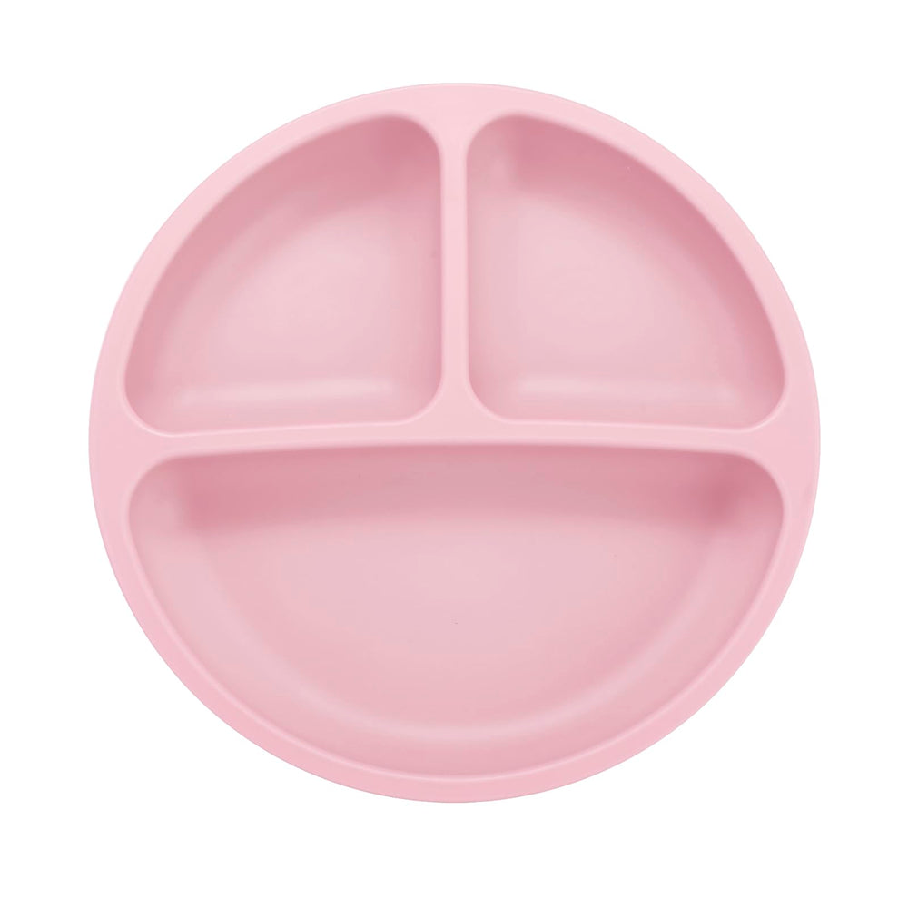 Stackable PandaEar silicone plates illustrating compact storage and easy access.