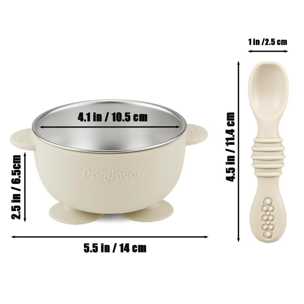 PandaEar bowls showcase a strong suction base to prevent spills.