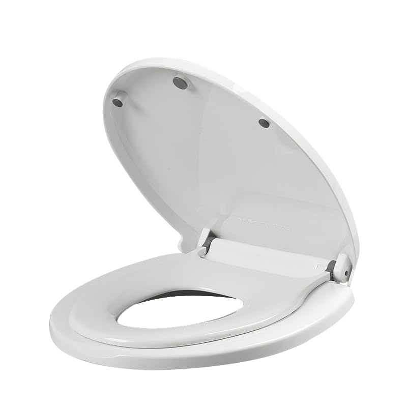 PandaEar toilet seat with built-in toddler potty and compact storage.
