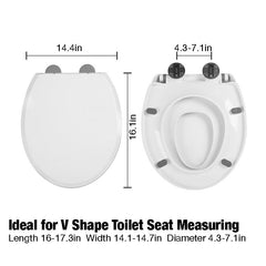 PandaEar slow-close lid for quiet, finger-safe bathroom use.