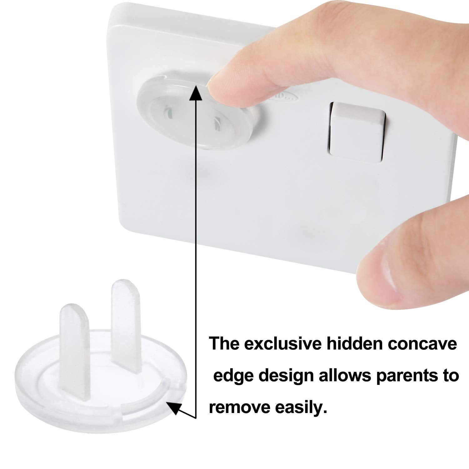PandaEar transparent socket covers blend discreetly with décor.