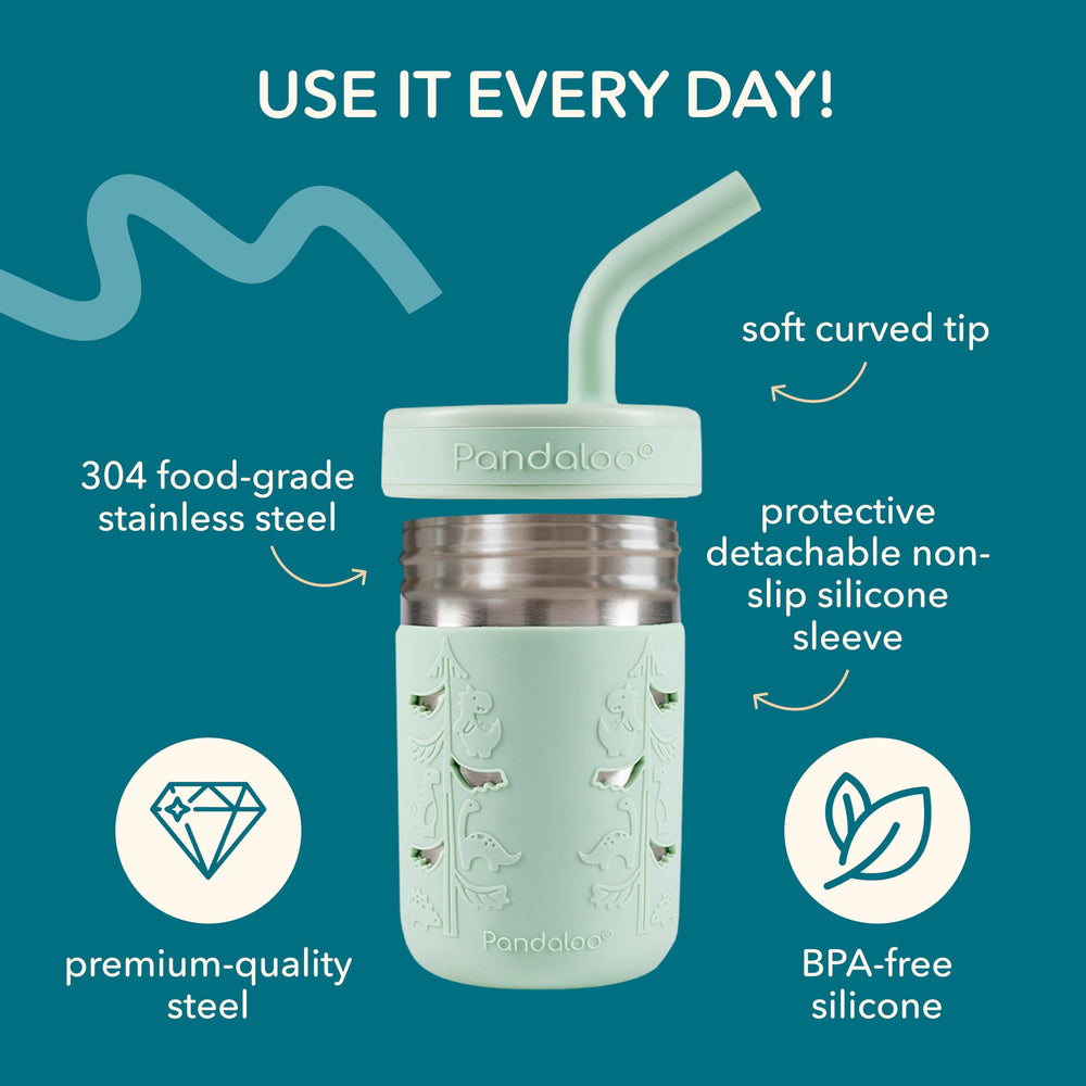 Pandaloo dual-lid cup turns into a snack container on the move