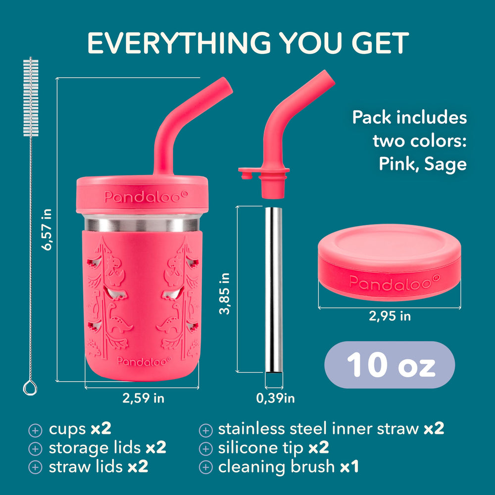 Pandaloo kids cup 10oz with storage lid, snack-ready on the go